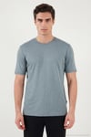 Pamuklu Bisiklet Yaka Basic Erkek T Shirt 59020001 AÇIK MAVİ