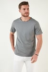 Pamuklu Bisiklet Yaka Basic Erkek T Shirt 59020001 AÇIK HAKİ