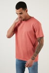 Pamuklu Bisiklet Yaka Basic Erkek T Shirt 59020001 KİREMİT