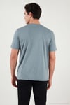 Pamuklu Bisiklet Yaka Basic Erkek T Shirt 59020001 AÇIK MAVİ