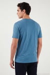 Pamuklu Bisiklet Yaka Basic Erkek T Shirt 59020001 MAVİ