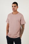 Pamuklu Bisiklet Yaka Basic Erkek T Shirt 59020001 PUDRA