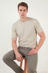 Pamuklu Bisiklet Yaka Basic Erkek T Shirt 59020001 TAŞ