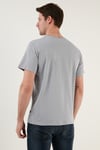 Pamuklu Bisiklet Yaka Basic Erkek T Shirt 59020001 AÇIK GRİ