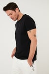 Pamuklu Bisiklet Yaka Basic Erkek T Shirt 59020001 SİYAH