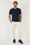 Pamuklu Bisiklet Yaka Basic Erkek T Shirt 59020001 İNDİGO