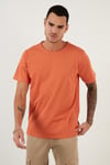 Pamuklu Bisiklet Yaka Basic Erkek T Shirt 59020001 Tarçın