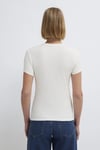 Pamuklu Bisiklet Yaka Basic Kadın T Shirt 1613081-70057 EKRU