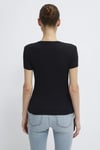 Pamuklu Bisiklet Yaka Basic Kadın T Shirt 1613081-900 SİYAH
