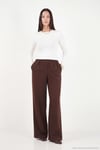 Pamuklu Bisiklet Yaka Crop Kadın Bluz 5867060 EKRU