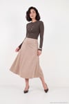 Pamuklu Bisiklet Yaka Crop Kadın Bluz 5867060 KAHVE