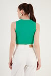 Pamuklu Bisiklet Yaka Dar Kesim Crop Kadın Atlet 5865259 BENETTON