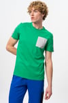 Pamuklu Bisiklet Yaka Erkek T Shirt BNTM20446 YEŞİL