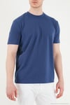 Pamuklu Bisiklet Yaka Kısa Kollu Erkek T Shirt 5904115 İNDİGO