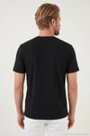 Pamuklu Bisiklet Yaka Kısa Kollu Erkek T Shirt 5904115 SİYAH