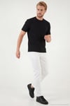 Pamuklu Bisiklet Yaka Kısa Kollu Erkek T Shirt 5904115 SİYAH