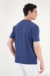 Pamuklu Bisiklet Yaka Kısa Kollu Erkek T Shirt 5904115 İNDİGO