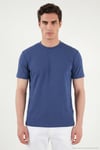 Pamuklu Bisiklet Yaka Kısa Kollu Erkek T Shirt 5904115 İNDİGO