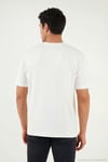 Pamuklu Bisiklet Yaka Kısa Kollu Erkek T Shirt 5904114 EKRU