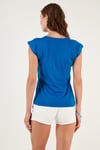 Pamuklu Bisiklet Yaka Kolsuz Kadın T Shirt 5864019 SAKS