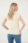 Pamuklu Bisiklet Yaka Kolsuz Kadın T Shirt 5864019 SARI
