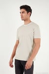Pamuklu Bisiklet Yaka Kontrast Şeritli Erkek T Shirt 5904034 TAŞ