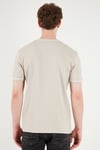 Pamuklu Bisiklet Yaka Kontrast Şeritli Erkek T Shirt 5904034 TAŞ