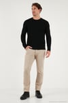 Pamuklu Bisiklet Yaka Normal Kalıp Basic Erkek Sweat 5905073 SİYAH