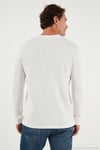 Pamuklu Bisiklet Yaka Normal Kalıp Basic Erkek Sweat 5905073 EKRU
