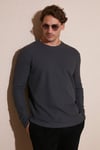 Pamuklu Bisiklet Yaka Normal Kalıp Basic Erkek Sweat 5905073 ANTRASİT