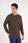 Pamuklu Bisiklet Yaka Normal Kalıp Basic Erkek Sweat 5905073 KAHVE