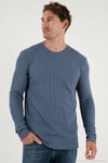 Pamuklu Bisiklet Yaka Normal Kalıp Basic Erkek Sweat 5905073 KOYU GRİ