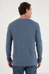 Pamuklu Bisiklet Yaka Normal Kalıp Basic Erkek Sweat 5905073 KOYU GRİ