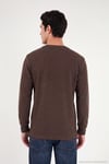 Pamuklu Bisiklet Yaka Normal Kalıp Basic Erkek Sweat 5905073 KAHVE