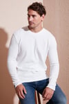 Pamuklu Bisiklet Yaka Normal Kalıp Basic Erkek Sweat 5905073 EKRU