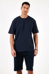 Pamuklu Bisiklet Yaka Regular Fit Basic Erkek T Shirt 5902731 İNDİGO
