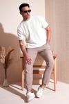 Pamuklu Bisiklet Yaka Regular Fit Basic Erkek T Shirt 5902767 EKRU
