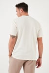 Pamuklu Bisiklet Yaka Regular Fit Basic Erkek T Shirt 5902767 EKRU
