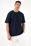 Pamuklu Bisiklet Yaka Regular Fit Basic Erkek T Shirt 5902731 İNDİGO