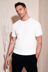 Pamuklu Bisiklet Yaka Regular Fit Basic Erkek T Shirt 5902759 EKRU