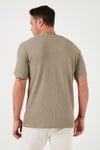 Pamuklu Bisiklet Yaka Regular Fit Basic Erkek T Shirt 5902759 Vizon Yeşili