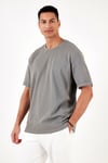 Pamuklu Bisiklet Yaka Regular Fit Basic Erkek T Shirt 5902731 AÇIK HAKİ