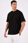 Pamuklu Bisiklet Yaka Regular Fit Basic Erkek T Shirt 5902731 SİYAH