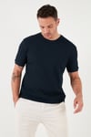 Pamuklu Bisiklet Yaka Regular Fit Basic Erkek T Shirt 5902759 İNDİGO