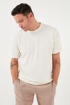 Pamuklu Bisiklet Yaka Regular Fit Basic Erkek T Shirt 5902767 EKRU