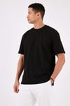 Pamuklu Bisiklet Yaka Regular Fit Basic Erkek T Shirt 5902731 SİYAH