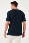 Pamuklu Bisiklet Yaka Regular Fit Basic Erkek T Shirt 5902759 İNDİGO