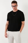 Pamuklu Bisiklet Yaka Regular Fit Basic Erkek T Shirt 5902759 SİYAH