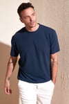 Pamuklu Bisiklet Yaka Regular Fit Basic Erkek T Shirt 5902767 İNDİGO