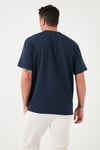 Pamuklu Bisiklet Yaka Regular Fit Basic Erkek T Shirt 5902767 İNDİGO